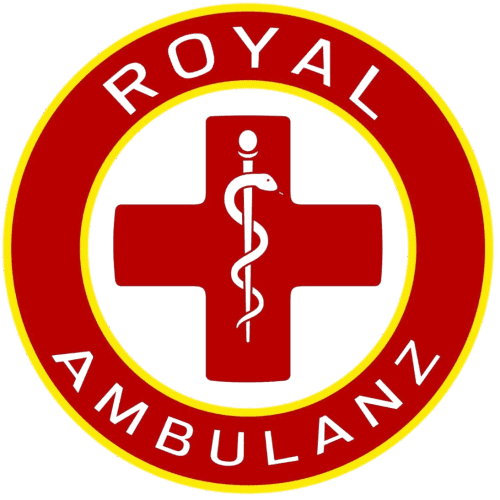 a red circle with a white and black logo
